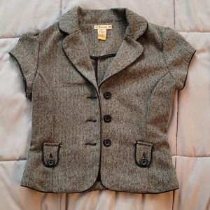 Forever 21 button up size M grey tweed